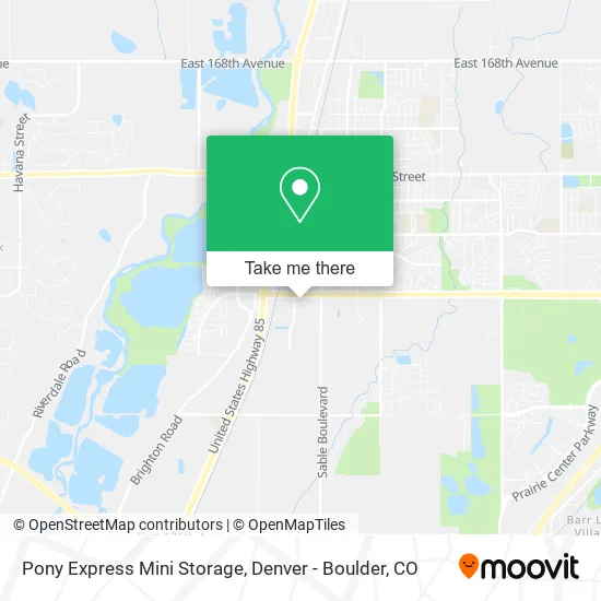 Pony Express Mini Storage map