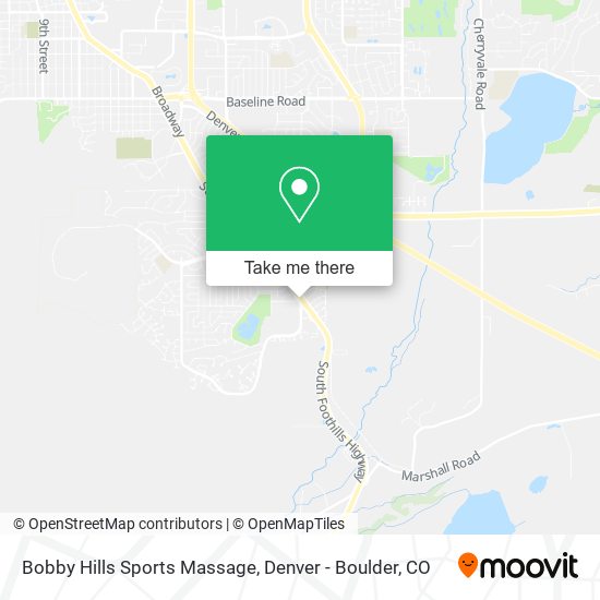 Bobby Hills Sports Massage map