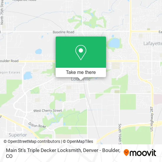 Main St's Triple Decker Locksmith map
