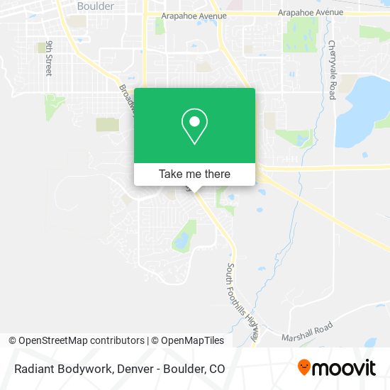 Radiant Bodywork map