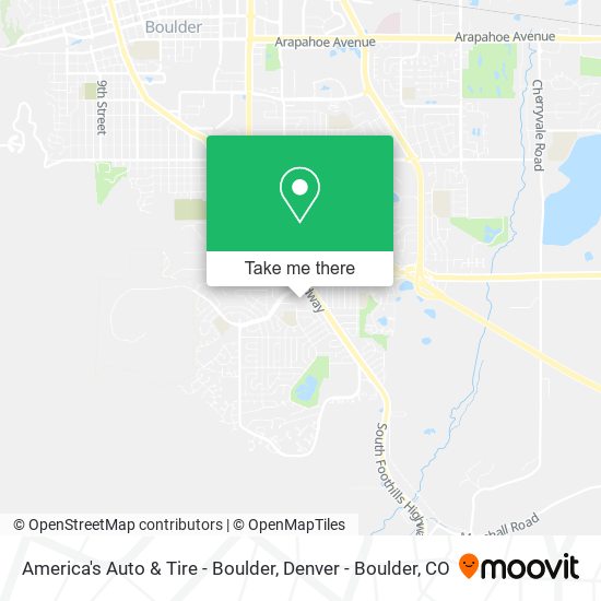 America's Auto & Tire - Boulder map