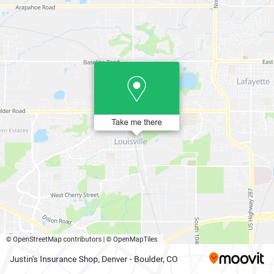 Justin's Insurance Shop map