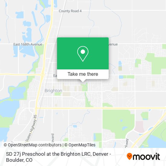 Mapa de SD 27j Preschool at the Brighton LRC