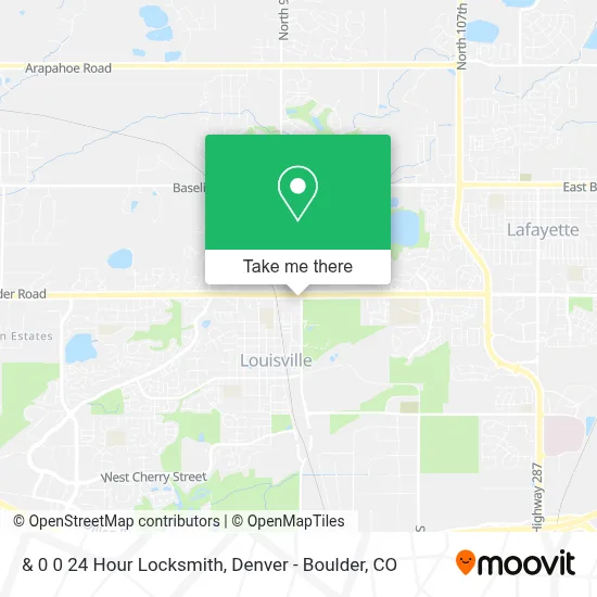 & 0 0 24 Hour Locksmith map