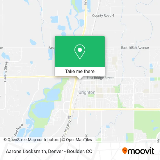 Aarons Locksmith map