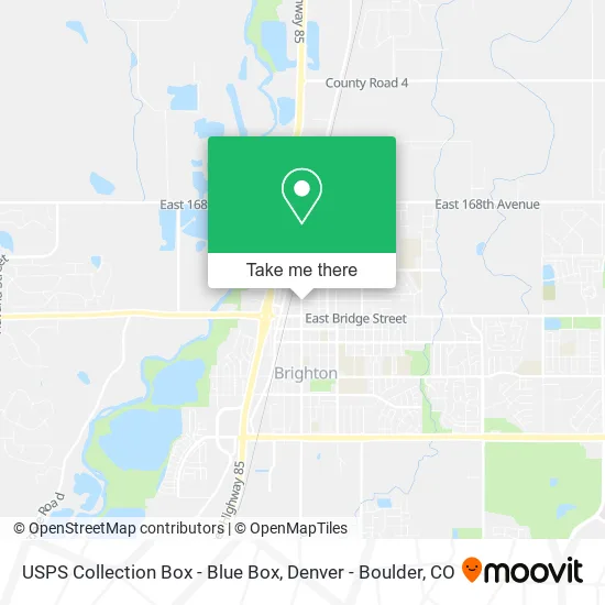USPS Collection Box - Blue Box map