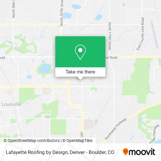 Mapa de Lafayette Roofing by Design