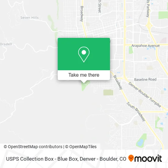 USPS Collection Box - Blue Box map