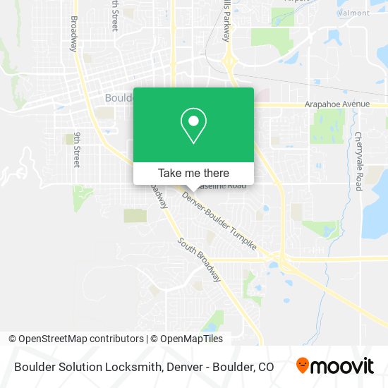 Boulder Solution Locksmith map