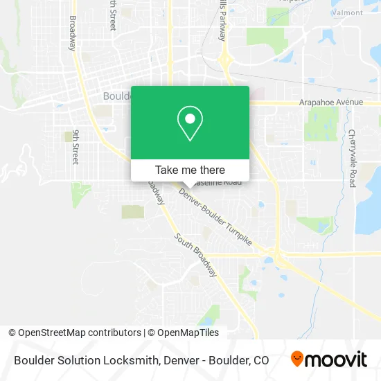 Boulder Solution Locksmith map