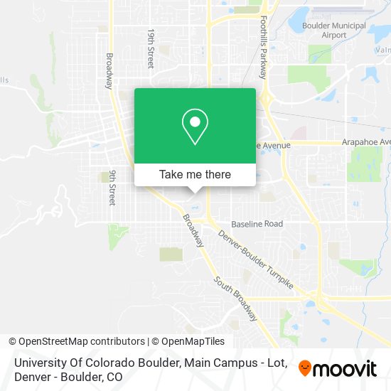 Mapa de University Of Colorado Boulder, Main Campus - Lot