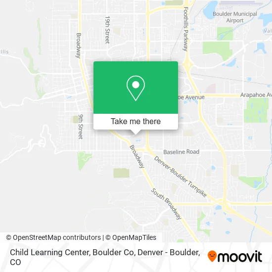 Child Learning Center, Boulder Co map