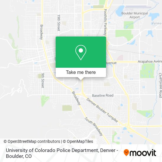 University of Colorado Police Department map