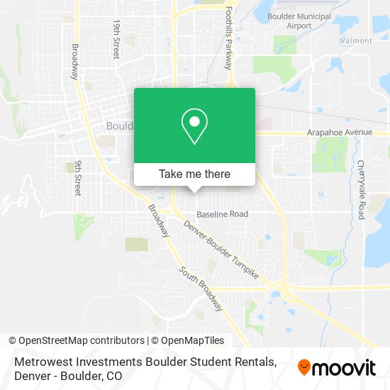 Metrowest Investments Boulder Student Rentals map