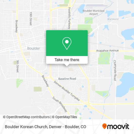 Boulder Korean Church map