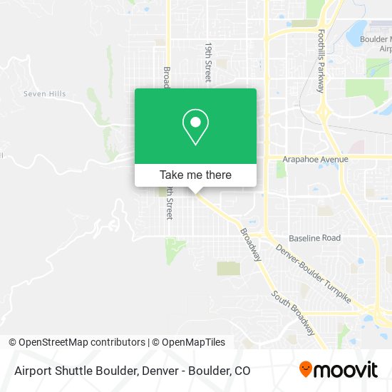Mapa de Airport Shuttle Boulder