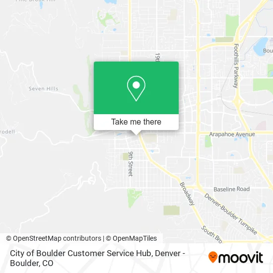 Mapa de City of Boulder Customer Service Hub