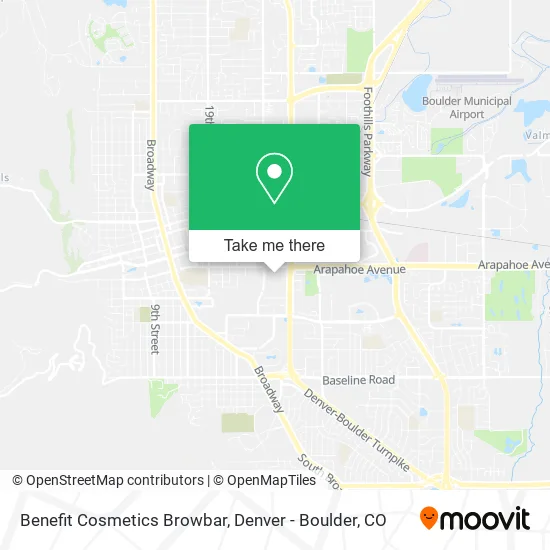 Benefit Cosmetics Browbar map