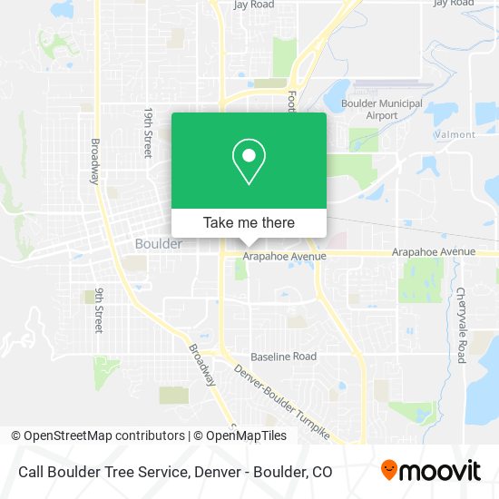 Call Boulder Tree Service map