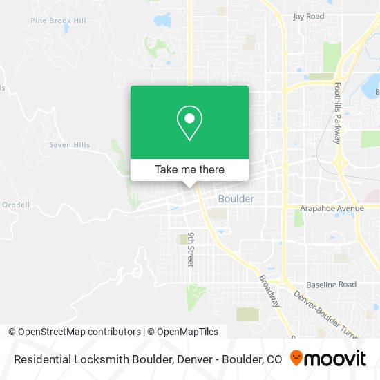 Residential Locksmith Boulder map