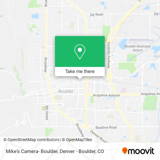 Mapa de Mike's Camera- Boulder