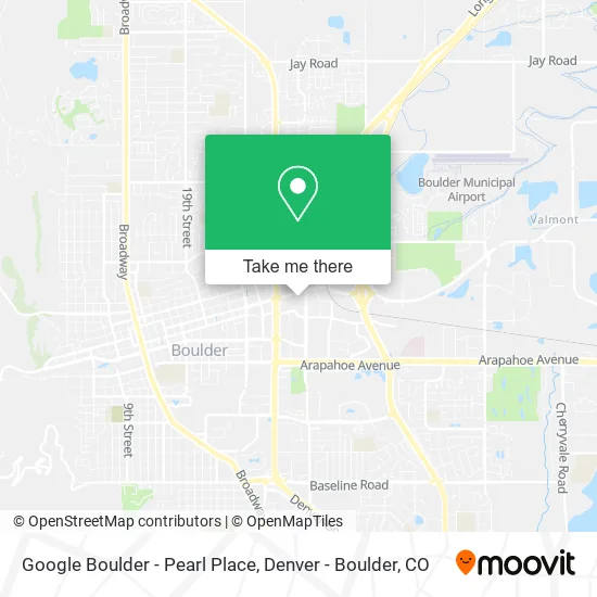 Google Boulder - Pearl Place map