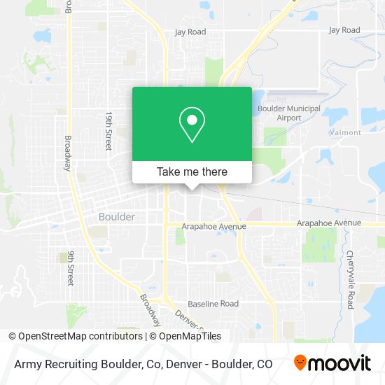 Army Recruiting Boulder, Co map