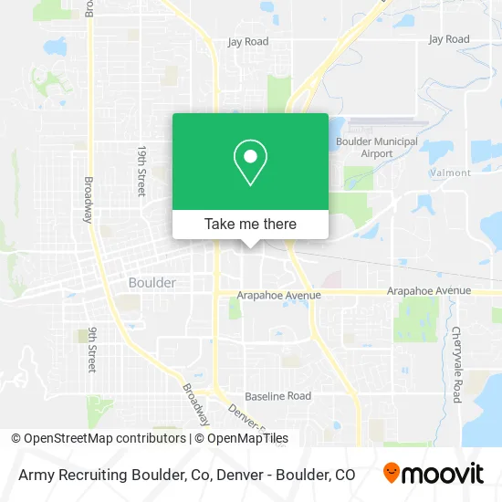 Army Recruiting Boulder, Co map