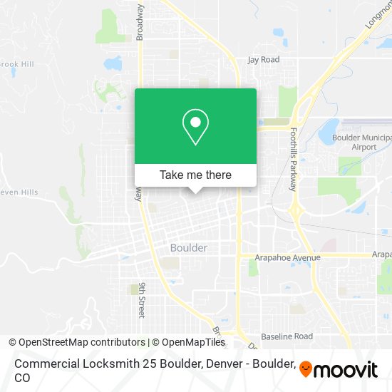 Commercial Locksmith 25 Boulder map