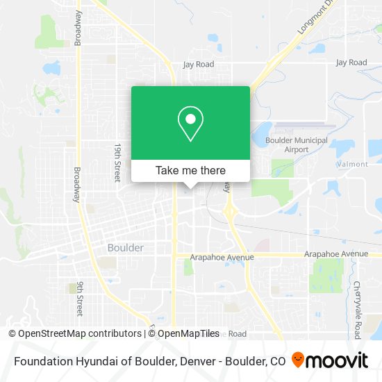 Foundation Hyundai of Boulder map