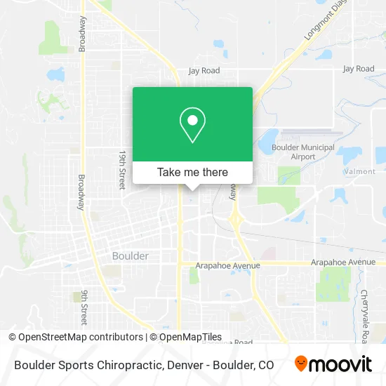 Boulder Sports Chiropractic map