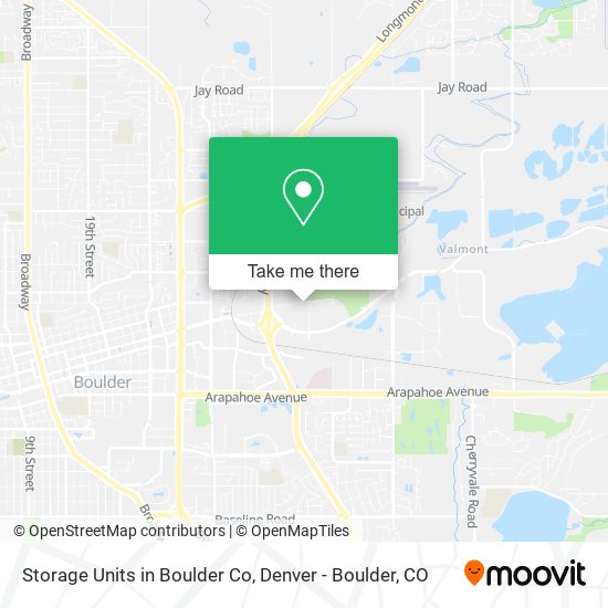 Storage Units in Boulder Co map