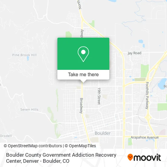 Mapa de Boulder County Government Addiction Recovery Center