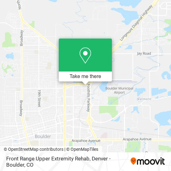 Front Range Upper Extremity Rehab map