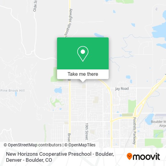 New Horizons Cooperative Preschool - Boulder map