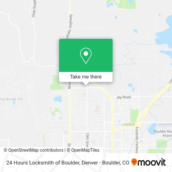 24 Hours Locksmith of Boulder map