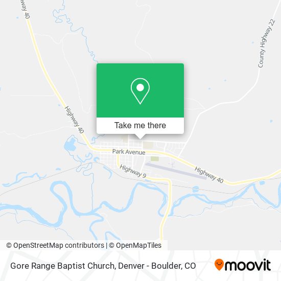 Gore Range Baptist Church map