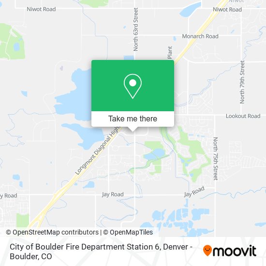 City of Boulder Fire Department Station 6 map