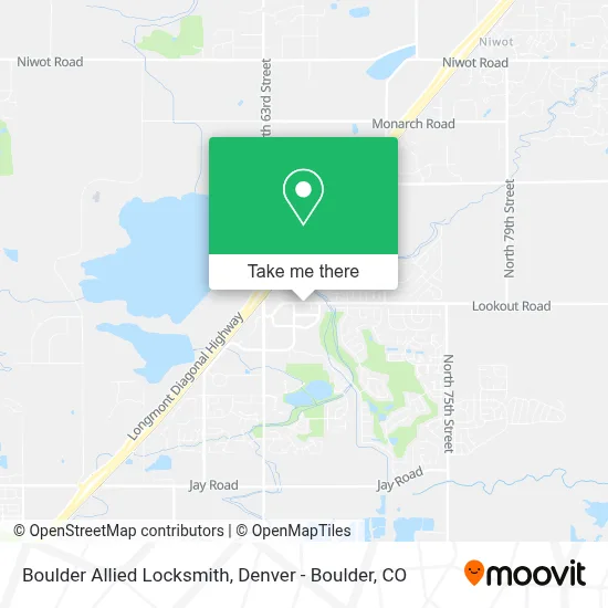 Boulder Allied Locksmith map