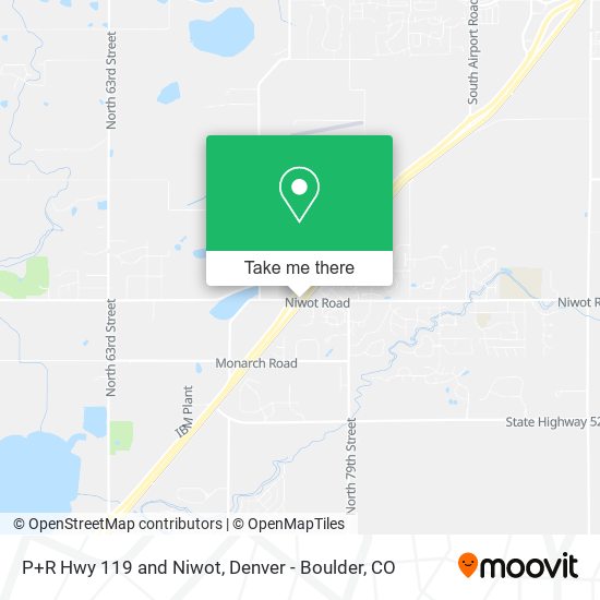 Mapa de P+R Hwy 119 and Niwot