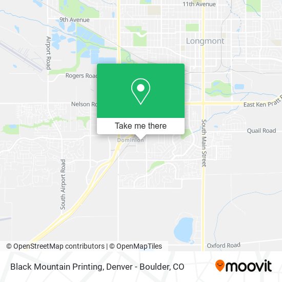 Black Mountain Printing map