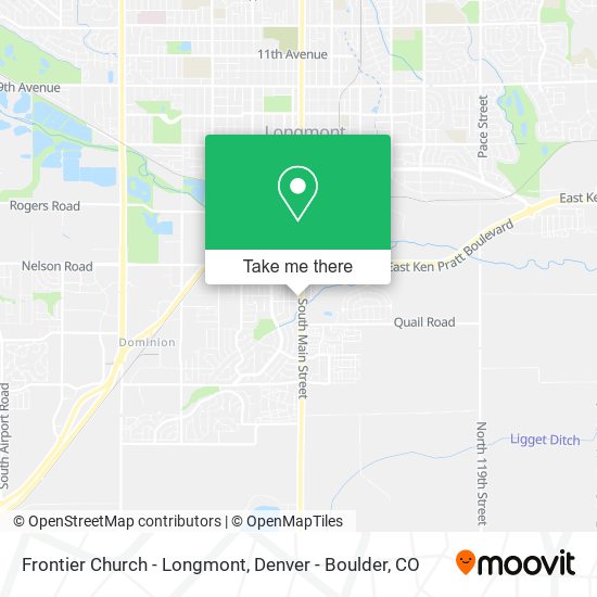 Frontier Church - Longmont map
