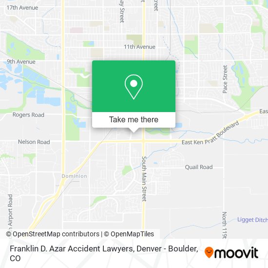 Mapa de Franklin D. Azar Accident Lawyers