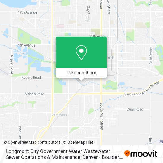 Longmont City Government Water Wastewater Sewer Operations & Maintenance map