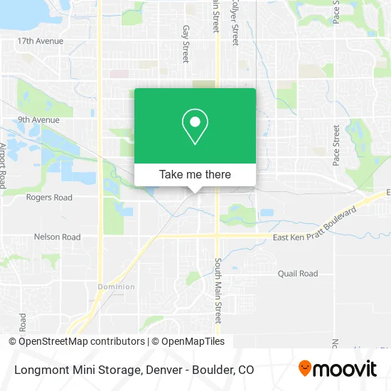 Longmont Mini Storage map
