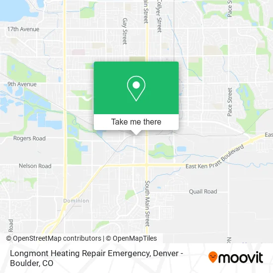 Longmont Heating Repair Emergency map