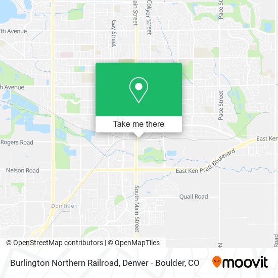 Mapa de Burlington Northern Railroad