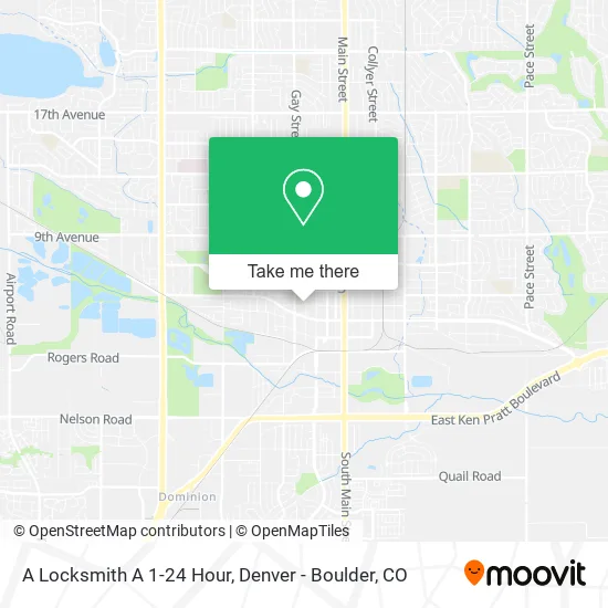 A Locksmith A 1-24 Hour map