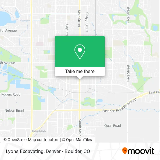 Lyons Excavating map