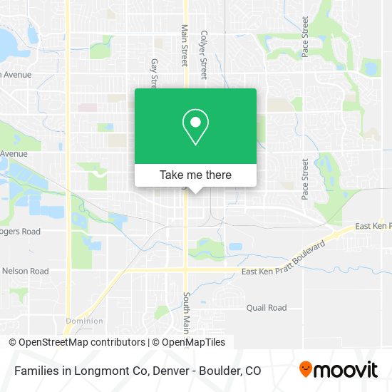 Families in Longmont Co map